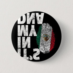 It's In My Dna Mexican Mexico Flag Cinco De Mayo S Button
