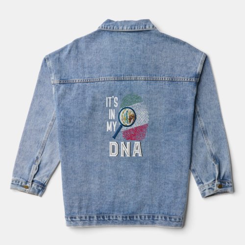 Its In My Dna Mexican Pride Hispanic Culture Mexic Denim Jacket