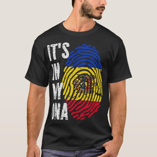 ITS IN MY DNA Moldova Flag Men Women Kids T_Shirt