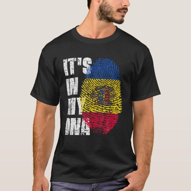 IT's IN MY DNA Moldova Flag Moldovan T-Shirt (Front)