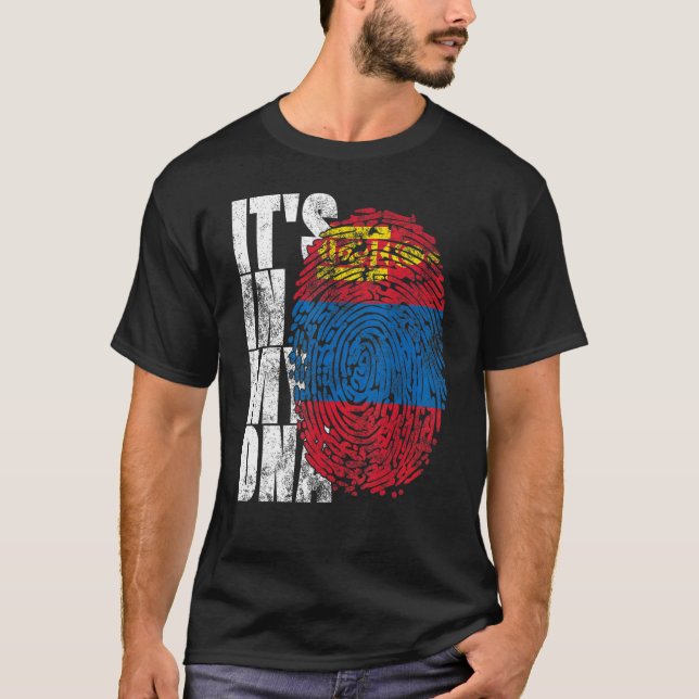 It's In My Dna Mongolia Graphic For Men Women Mong T-Shirt (Front)