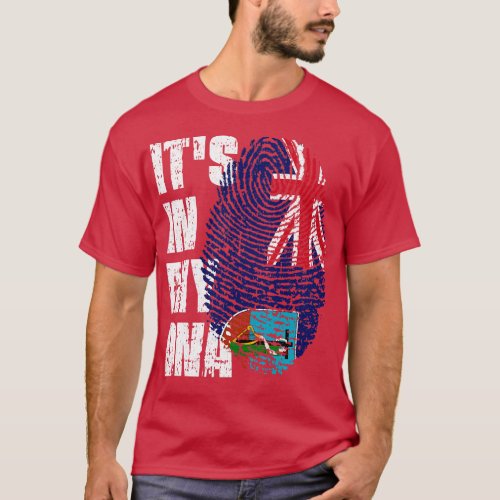 ITS IN MY DNA Montserrat Flag Boy Girl Gift T_Shirt