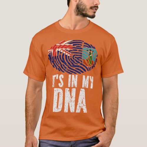 ITS IN MY DNA Montserrat Flag T_Shirt