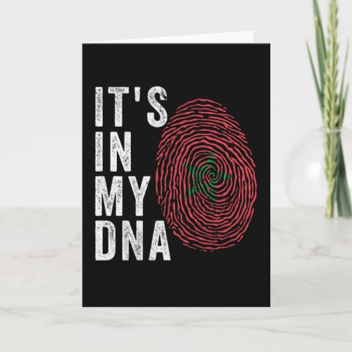 Its In My DNA _ Morocco Flag Card