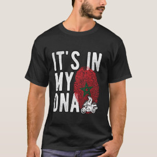 It's in My DNA Morocco Flag Moroccan motorcycle ri T-Shirt