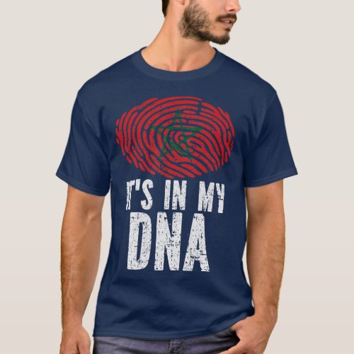 ITS IN MY DNA Morocco Flag T_Shirt