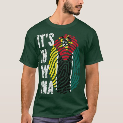 ITS IN MY DNA Mozambique Flag Men Women Kids T_Shirt