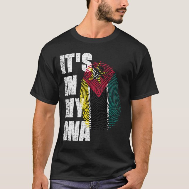 IT'S IN MY DNA Mozambique Flag T-Shirt (Front)