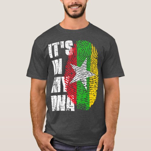 ITS IN MY DNA Myanmar Flag Boy Girl Gift T_Shirt