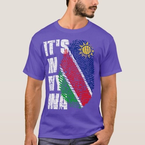 ITS IN MY DNA Namibia Flag Boy Girl Gift T_Shirt