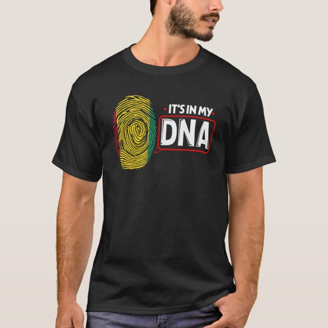 Its In My DNA National Flag Guinean Patriotic Guin T-Shirt (Front)