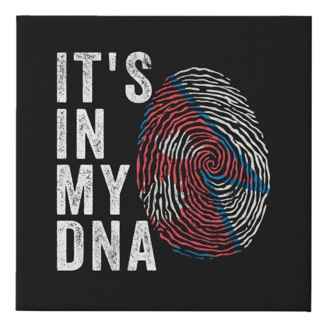 It's In My DNA - Nepal Flag Faux Canvas Print (Front)