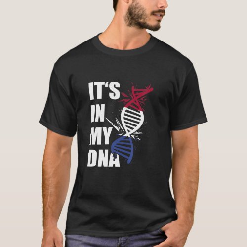 Its In My DNA Netherlands Flag DNA Dutch Roots He T_Shirt