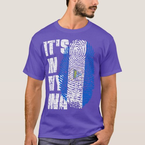 ITS IN MY DNA Nicaragua Flag Boy Girl Gift T_Shirt