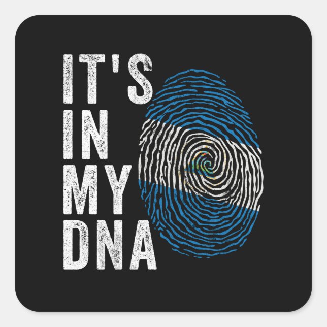 It's In My DNA - Nicaragua Flag Square Sticker (Front)