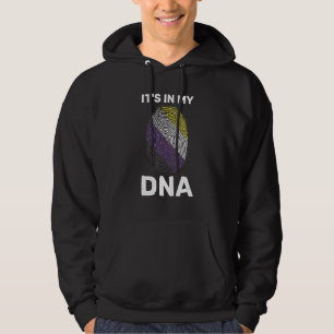 Its In My Dna Nonbinary Flag Agender Lgbt Queer No Hoodie
