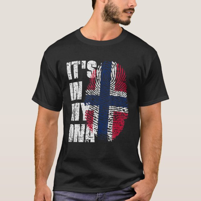 IT's IN MY DNA Norway Flag Norwegian T-Shirt (Front)