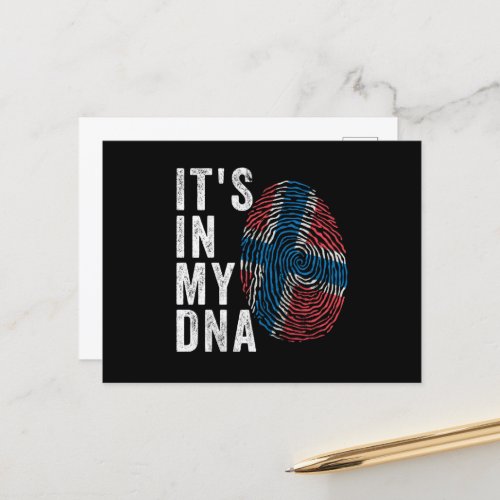 Its In My DNA _ Norway Flag Postcard