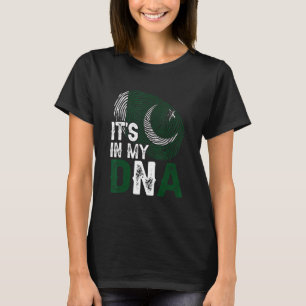 It's In My Dna Pakistan Flag Fingerprint Patriotic T-Shirt
