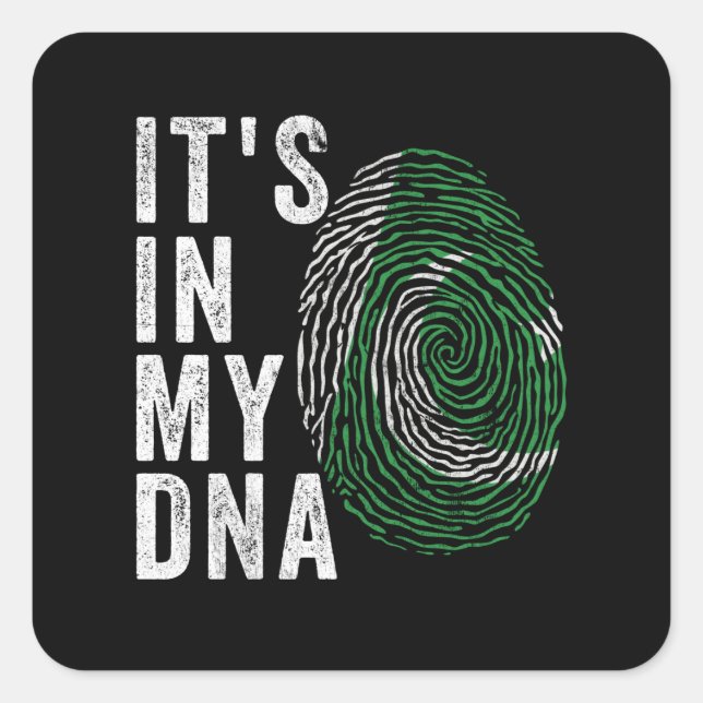 It's In My DNA - Pakistan Flag Square Sticker (Front)