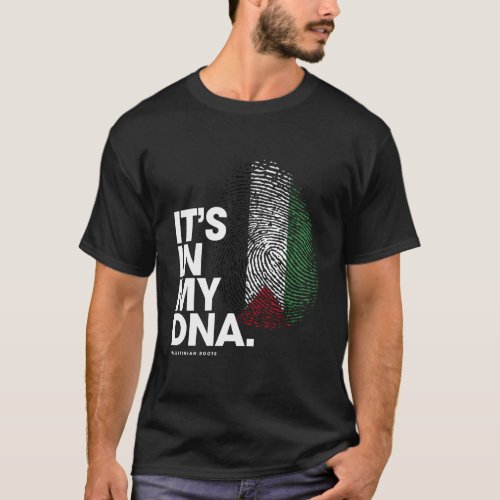 ItS In My Dna Palestine Flag Palestinian Roots T_Shirt