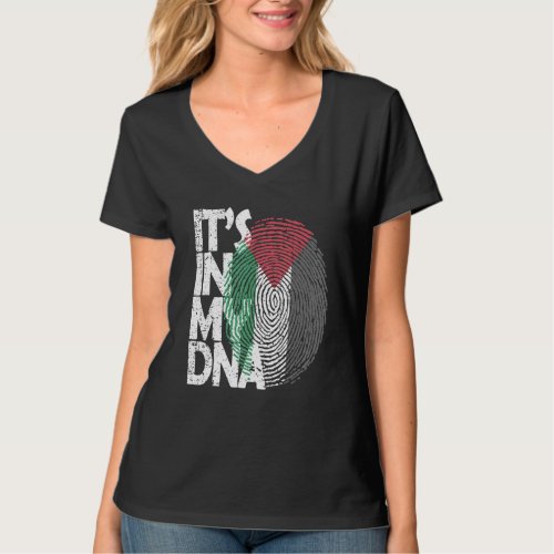 Its In My Dna Palestinian Arabic Palestine Flag T_Shirt