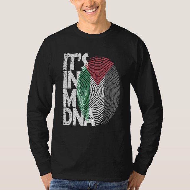 Its In My Dna Palestinian Arabic Palestine Flag T-Shirt (Front)