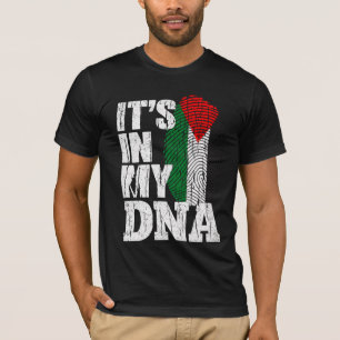 It's in My DNA – Palestinian Flag Fingerprint T-Shirt