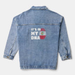 It&#39;s In My DNA Peru Flag Fingerprint Men Women  Denim Jacket