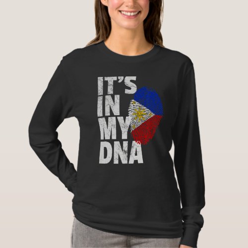 Its In My Dna Philippines Flag   Souvenir Home T_Shirt