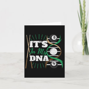 Its In My Dna Poolbillard Billiard Queue Pool Bill Card
