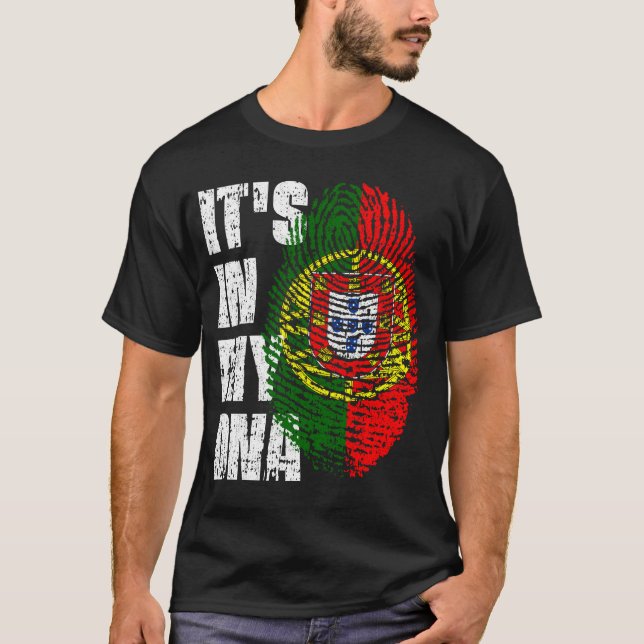 IT'S IN MY DNA Portugal Flag Boy Girl Gift T-Shirt (Front)