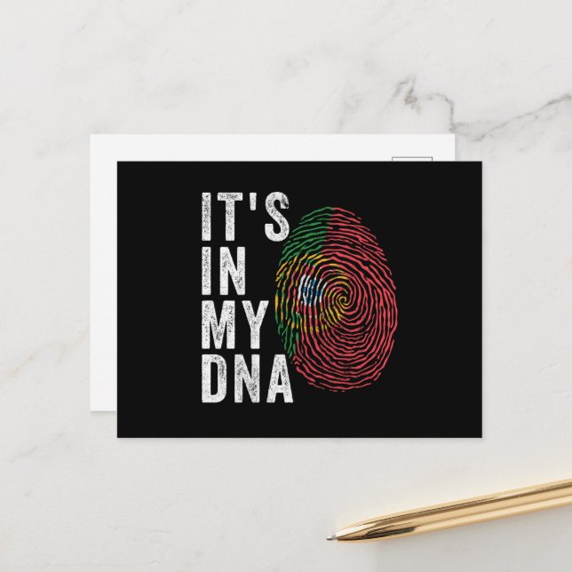 It's In My DNA - Portugal Flag Postcard (Front/Back In Situ)