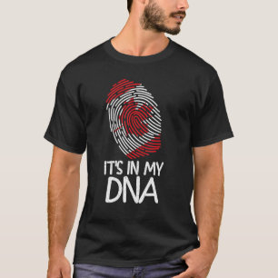 It's In My DNA Proud Canadian Flag Fingerprint T-Shirt