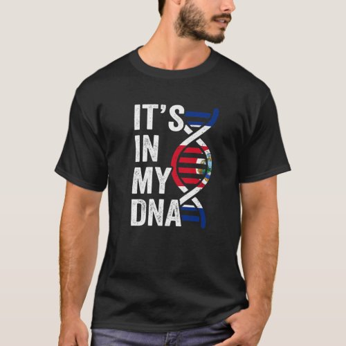 Its In My DNA Proud Costa Rican Roots _ Hispanic T_Shirt