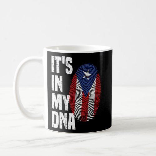 ITS IN MY DNA Puerto Rico Flag Puerto Rican Pride Coffee Mug