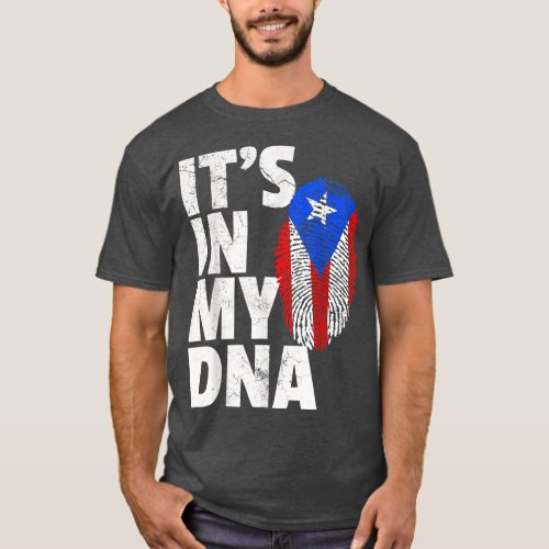 ITS IN MY DNA Puerto Rico Rican Flag TMen Women Ki T_Shirt
