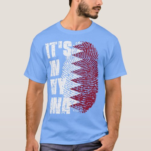 ITS IN MY DNA Qatar Flag Boy Girl Gift T_Shirt