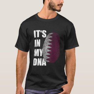It's In My DNA Qatari Roots Pride Fingerprint Qata T-Shirt