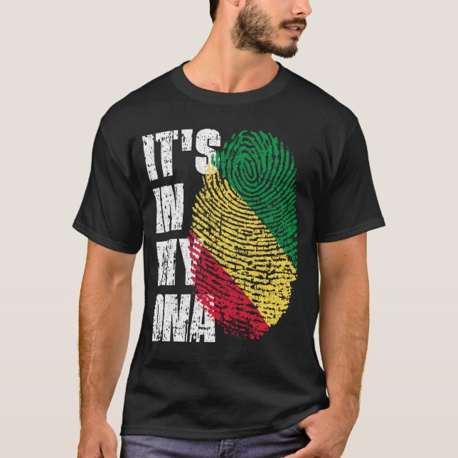 IT'S IN MY DNA Republic of the Congo Flag  T-Shirt (Front)