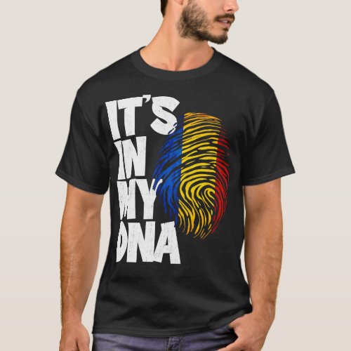 ITS IN MY DNA Romania Flag Men Women Kids 1 T_Shirt