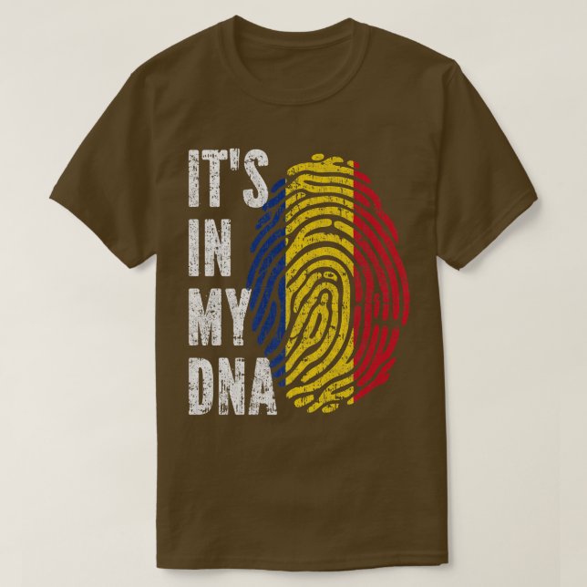 IT'S IN MY DNA Romania Flag Romanian  T-Shirt (Design Front)