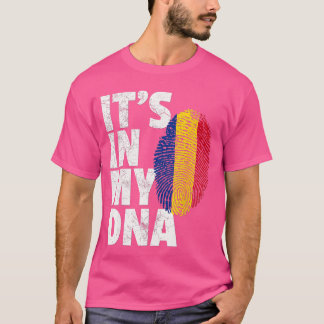 ITS IN MY DNA Romanian Romania Flag Men Women Gift T-Shirt