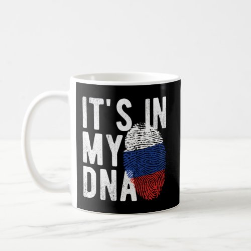 ItS In My Dna Russia Flag Fingerprint Coffee Mug