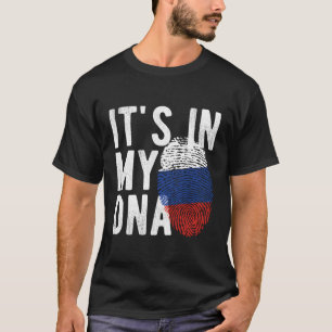 It'S In My Dna Russia Flag Fingerprint T-Shirt