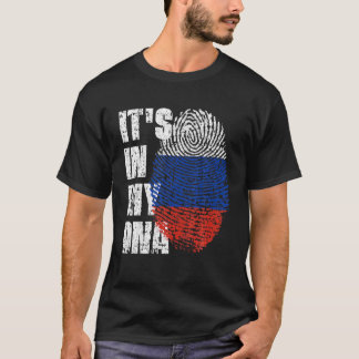 IT's IN MY DNA Russia Flag Russian T-Shirt