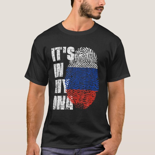 IT's IN MY DNA Russia Flag Russian T-Shirt (Front)