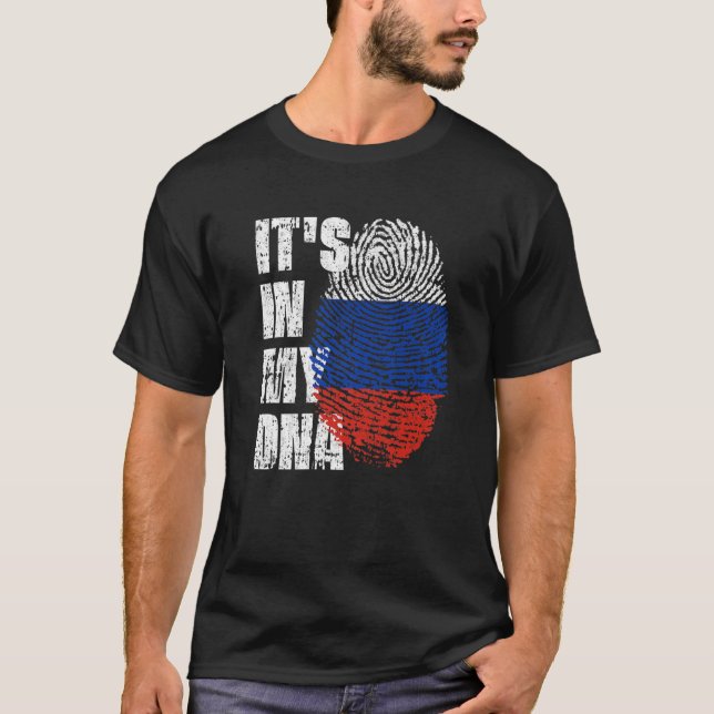 IT's IN MY DNA Russia Flag Russian T-Shirt (Front)