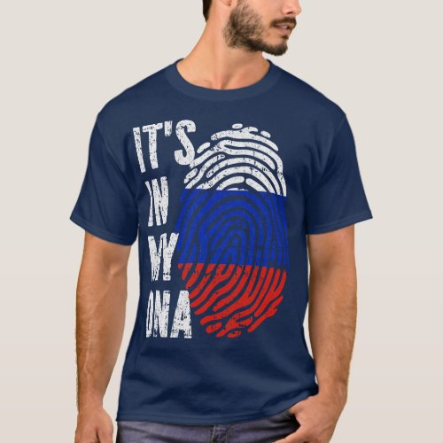 ITS IN MY DNA Russian Flag Men Women Kids T_Shirt