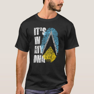 It's In My Dna Saint Lucia Flag Saint Lucian T-Shirt